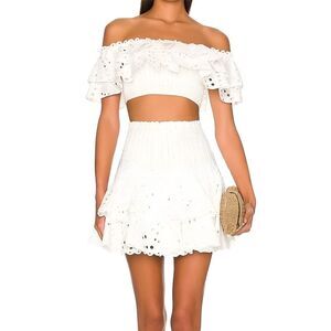 Linda Charm Womens  2Pc Top & Mini Skirt Set